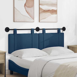 vidaXL Stoff-Kopfstütze für Betten Blau 150x55cm