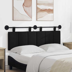 vidaXL LED Pillow for Headboard Fabric Black 13...