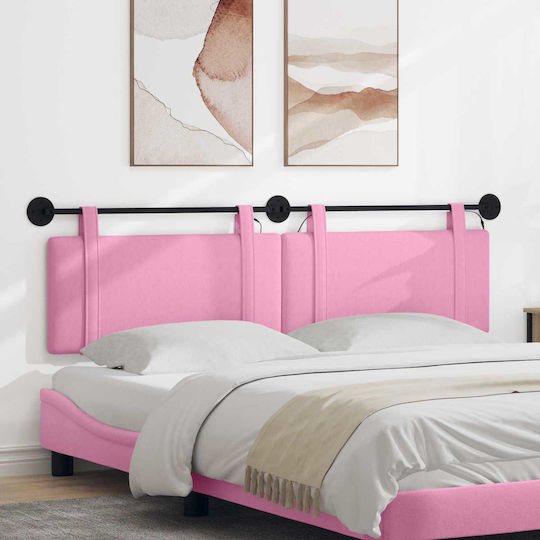vidaXL Fabric Pink Bed Headboard Cushion 190x55cm