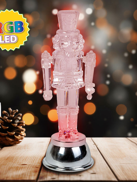 Figurină Iluminată Soldat Led Rgb 15x5x5 Cm Cu Lumină Schimbătoare De Culoare Decoratiune De Crăciun