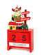 Calendar De Crăciun Din Lemn Mdf 13.5x7x3.5 Cm Design Moș Crăciun Ren Om De Zăpadă