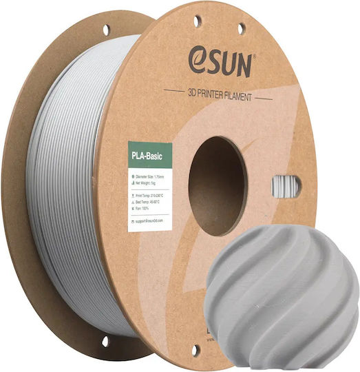 Esun PLA 3D Printer Filament 1.75mm 1.75mm 1kg Concrete Grey 1kg PLA-Basic175O-CH1P1