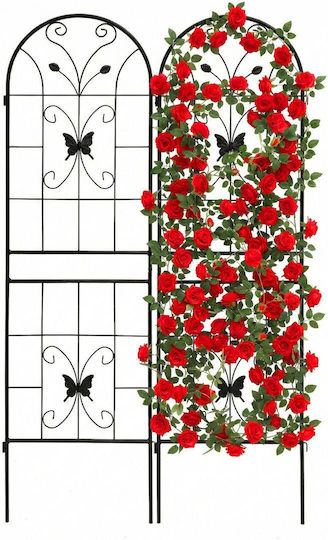 Set 2 Suporturi Pentru Plante Cățătoare Relaxdays Metal Negru 180x50x1.5cm