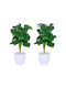Set 2 Plante Artificiale Monstera Relaxdays Verzi Albe 33x20cm