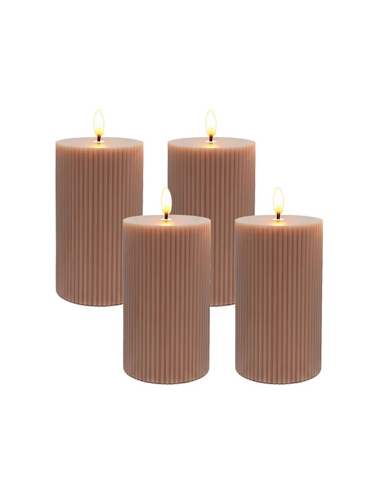 Relaxdays Lampa Decorativă LED Lumânare 4 Buc 1...