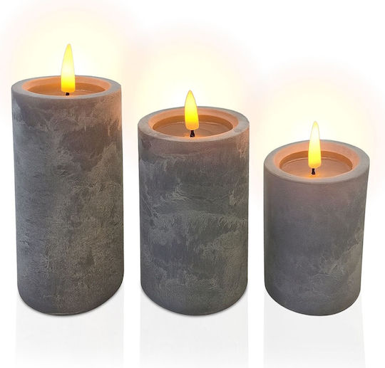 Relaxdays Lămpi Decorative Pentru Masă LED Lumânare 3 Buc