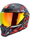 XVX Vader RS-400 Matt Armour Red Κράνος Μηχανής Full Face ECE 22.06 με Sunvisor