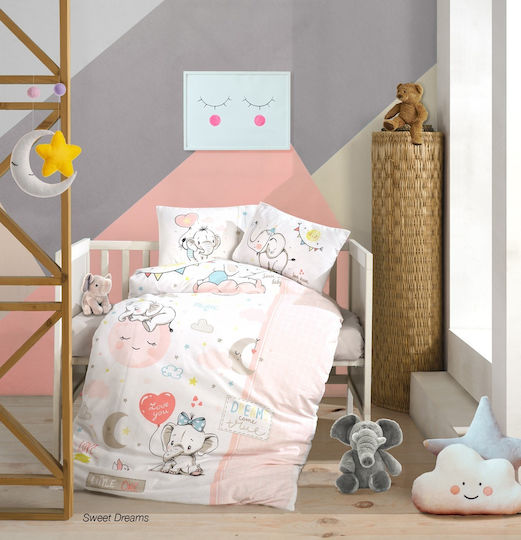 Clasy Home Baby Bettwäsche-Set Für Krippe Beige 3 Stück