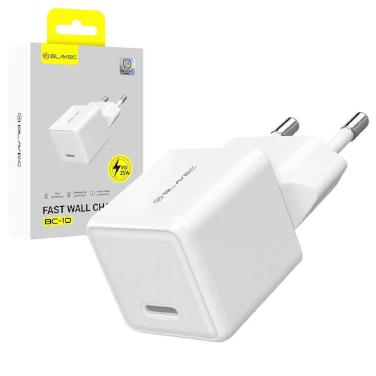 Blavec Blavec Kabelloser Handy-Ladegerät mit USB-C Ausgangsanschluss 25W Stromlieferung Weiß (BC-10)