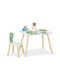 Relaxdays Kinder Tische Set mit Stühlen Weiß Relaxdays