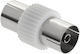 293723 Μουφα Koaxial Stecker F F Plastik Set 50 Stück