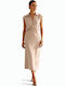 Sommer Midi Hemdkleid Ecru
