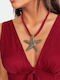 Starfish Cord Necklace Red
