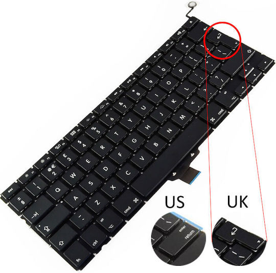 Apple Macbook Pro A1280 Tastatură Laptop Iluminată Layout Engleză (UK)