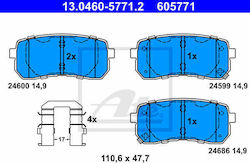 Set Plăcuțe de Frână Disc Frână 13.0460-5771.2 Set Plăcuțe de Frână Disc Frână 13.0460-5771.2