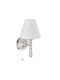 Relaxdays Lampă de Perete cu Soclu E14 Albă 28cm
