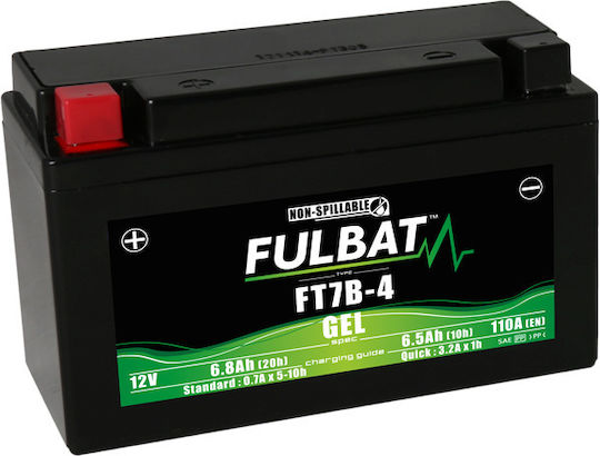 Fulbat Ful Gel Battery Ft7b-4 Yt7b-4 Gel Maintenance-free