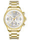 Giewont Womens Chronograph Battery Watch With Gold Metal Bracelet