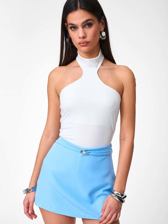 Decoro Women's Sleeveless Blouse with Tie at Ne...