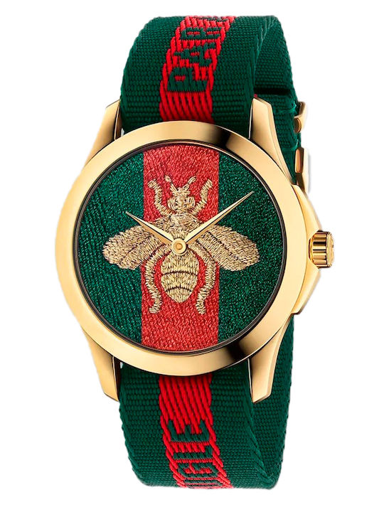 Gucci Damenuhr mit Stoffarmband