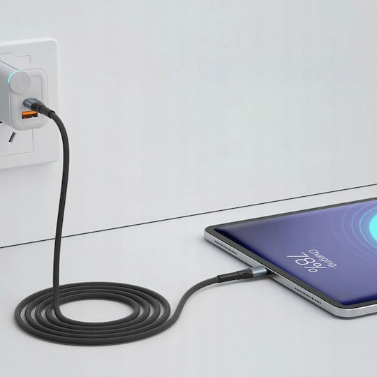 3MK Regular USB 2.0 to micro USB Cable Μαύρο 1m 1τμχ