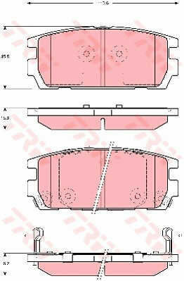 Set Bremsbeläge Scheibenbremse Trw Gdb3296