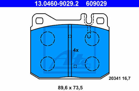 Set Plăcuțe Frână Disc Ate 13.0460-9029.2
