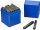 Relaxdays 10048470 Buchstaben & Zahlen Stanze Set Verschiedene Handwerkzeuge 6 Stück