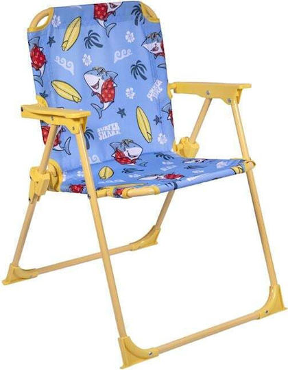 Folding Kids Beach Chair Turquoise 39x25x52cm