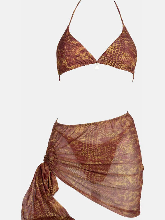 Decoro Set Bikini 3 Τεμαχίων Τριγωνάκι Animal P...