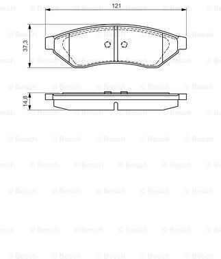 Bosch Satz Bremsbeläge Für Bremsscheibe