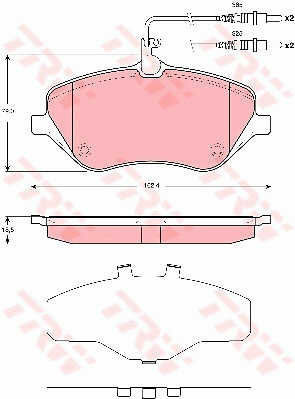 Set Brake Pads Disc Brake Trw Gdb1663