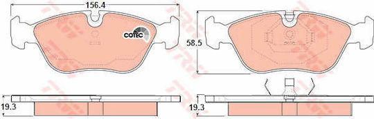 Set Bremsbeläge Scheibenbremse Trw Gdb1159