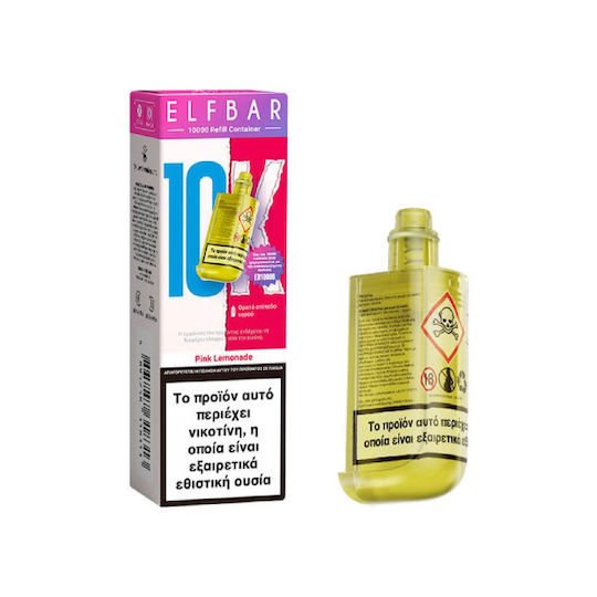 Elf Bar Единично употребимо електронно цигара 10000 вдишвания Pink Lemonade 10ml 20mg розово