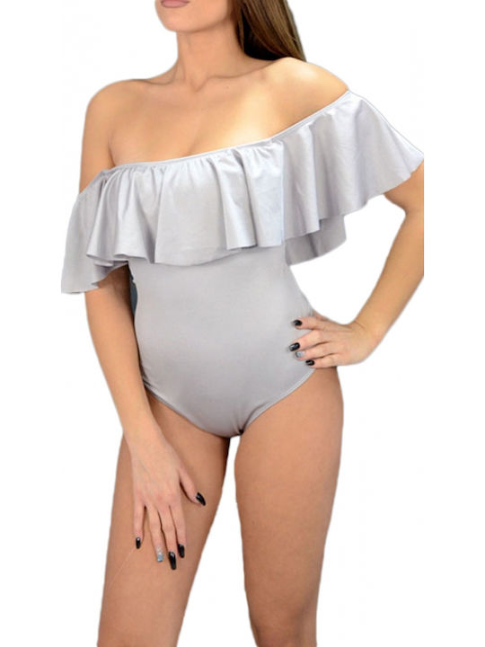 Costum De Baie Întreg Argintiu