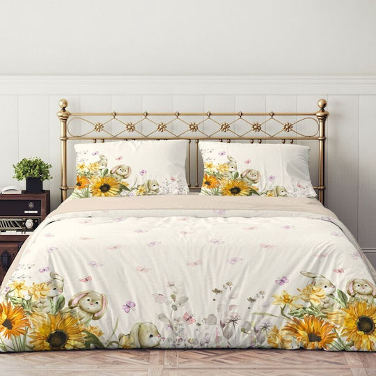 Cotton Club Set Huse Pentru Pilote Duble 200x220cm Mochi Sunflower