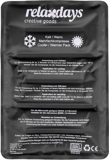 Relaxdays Large Hot Cold Gel Compress Black White Black 2x36x25 Cm