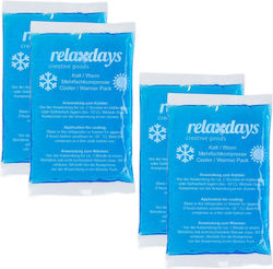 Relaxdays Set 4 Pachete cu Gel Rece Albe Albastre 1x15x9 Cm