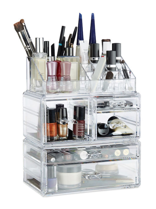 Relaxdays Organizator Cosmetice Cu Sertare Și S...