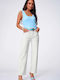High Rise Women's Jean Pants in Mom Fit Ecru