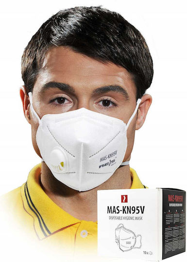 Raw-Pol Protective Mask FFP2 with Valve White 1 Piece