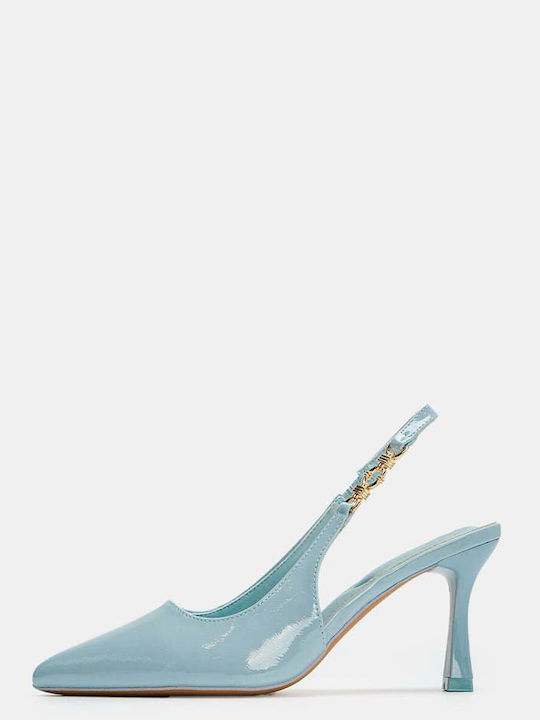 Decoro Decoro Pumps aus Hellblauem Lackleder