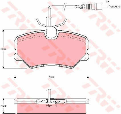 Set Plăcuțe De Frână Trw Gdb1039 Disc Frână
