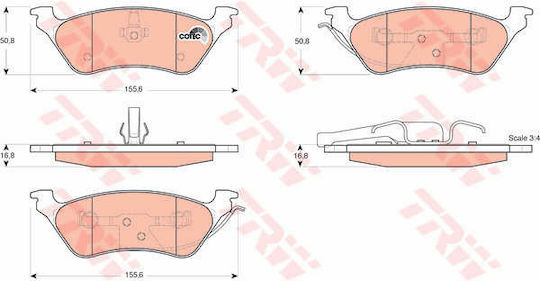 Trw Gdb4130 Brake Pad Set Disc Brake
