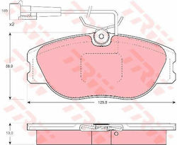 Set Plăcuțe De Frână Disc Trw Gdb1058