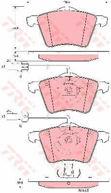 Set Brake Pads Disc Brake Trw Gdb1459