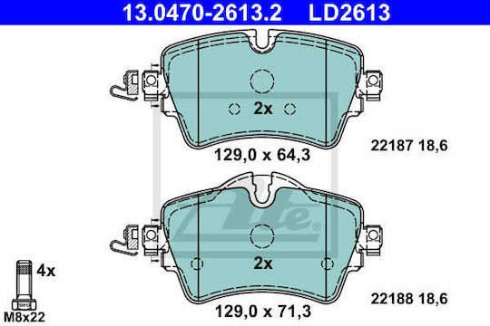 Set Plăcuțe de Frână Disc Brake Ate 13.0470-2613.2