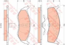 Set Brake Pads Disc Brake Trw Gdb4091 Set Brake Pads Disc Brake Trw Gdb4091