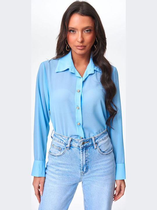 Long Sleeve Women's Shirt Blue