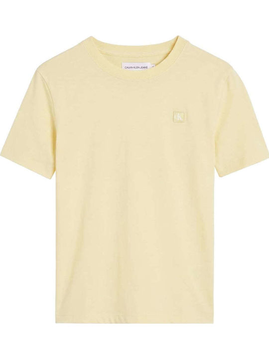 Calvin Klein Παιδικό T-shirt Κρεμ Badge